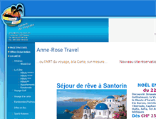 Tablet Screenshot of anne-rose-travel.com